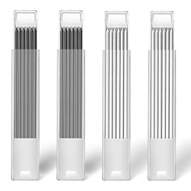 Imagem de Hiboom 24 peças de refil HB de 2,8 mm para lápis carpinteiro, lápis de longa duração para construção de marcenaria (preto, branco)