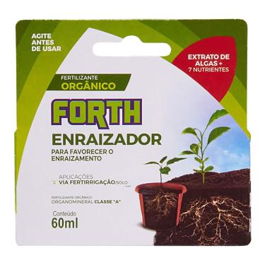 Imagem de Forth Enraizador Líquido Concentrado, Enraizamento, Formação de Raízes, Micronutrientes, Extrato de Algas, Organomineral Classe A, 60ml