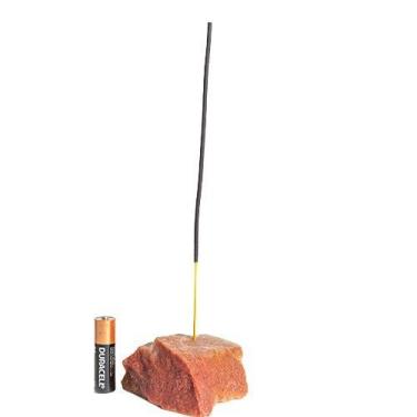 Imagem de Incensário Pedra Quartzo Vermelho Bruto Natural de Garimpo Furado - Cr