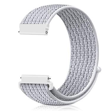 Imagem de Pulseira de nylon de liberação rápida de 20 mm compatível com Samsung Galaxy Watch 7 6 5 4 mm e 44 mm/Garmin Vívoactive 6/5/3/3 Music/Forerunner 570 de 42 mm/55/158/165/245/645/Amazift Active 2/Active
