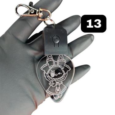 Imagem de Chaveiro Boneco Labubu Acrílico Led Rgb Recarregável 7 Cores - LUALKI 