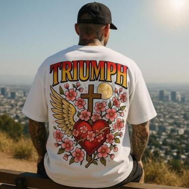 Imagem de Camiseta Streetwear Oversized Masculina heart dominance - swagon, 3, G