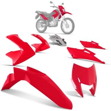 Imagem de Kit Carenagem Moto Honda Bros 150 2009 2010 2011 5 Peças Cromo Forte S