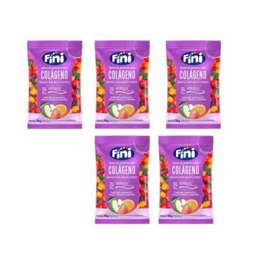 Imagem de Kit 5 Balas Fini com Colageno 5x18gr, Misto