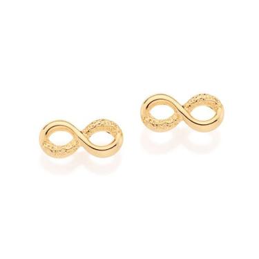Imagem de BRINCO FORMADO PELO SÍMBOLO DO "INFINITO " COM DETALHE  Brinco feminin