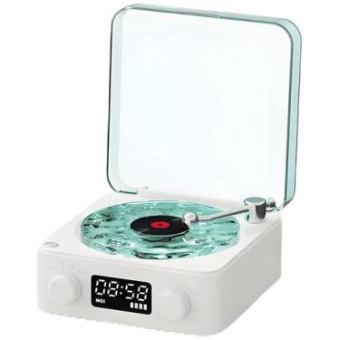 Imagem de Caixa de Som Toca Disco Vinil Vitrola Bluetooth Cartao Tf Usb Recarreg