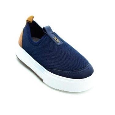 Imagem de Tênis Infantil Menino Dok 11095 - Azul E Caramelo-Masculino
