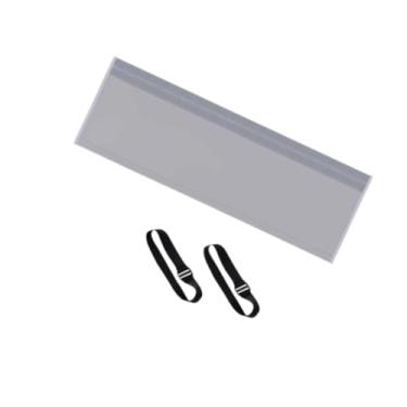 Imagem de WeiLaiKeQi Capa de mangueira de ar condicionado, capa isolante de poliéster leve, lavável, reutilizável com elásticos, 20 pol x 60 pol, Cinza