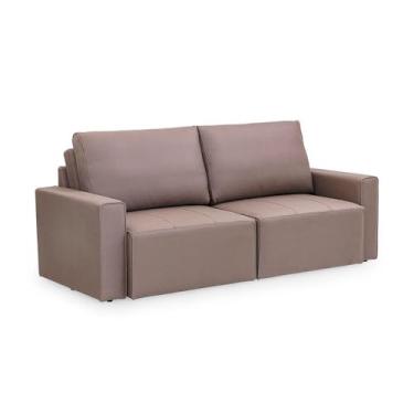 Imagem de Sofá Retrátil 3 Lugares Herval Adapt, Veludo Cappuccino