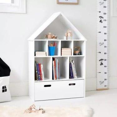 Imagem de Casinha Infantil Organizadora com Baú Gael 100 MDF - woodcore