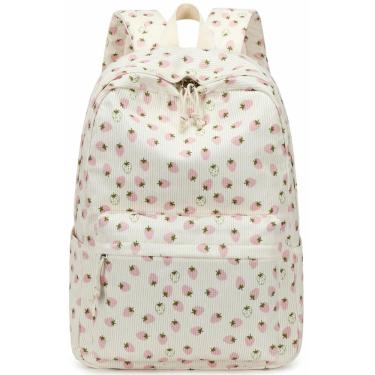 Imagem de Mochila Bluboon para meninas da escola, bolsa de livros de veludo cotelê de 13 polegadas