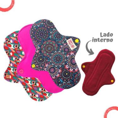 Imagem de Absorvente Ecológico Reutilizável kit com 3 Normais 22cm - CIRCULARE