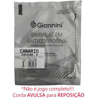 Imagem de Corda AVULSA violao aço 3a Sol GIANNINI CANARIO c/ bolinha