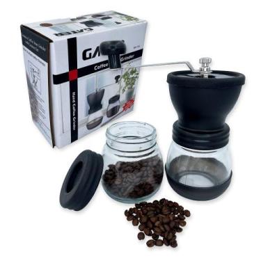 Imagem de Moedor De Café Manual Vidro Plastico Inox Ceramica - Preto - Gater
