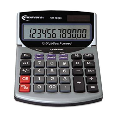 Imagem de Innovera Calculadora analisadora de lucros 15968 15968, potência dupla, tela LCD de 12 dígitos