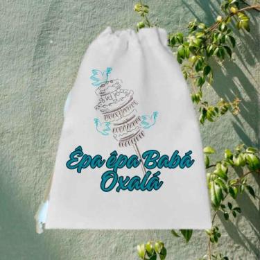 Imagem de Mochila Porta Guia Orixá Oxalá - Umbanda Candomblé - Lojas Áurea