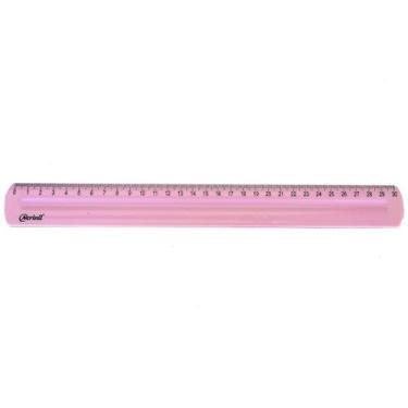 Imagem de Régua escolar e escritório de 30cm Acrinil, Rosa Premium