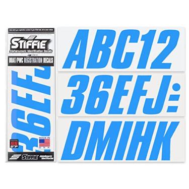 Imagem de Stiffie Adesivos com números de identificação numéricos alfa Shift Blueberry Super Sticky 7,6 cm para Sea-Doo Spark, barcos infláveis, costelas, Hypalon/PVC, PWC e barcos.