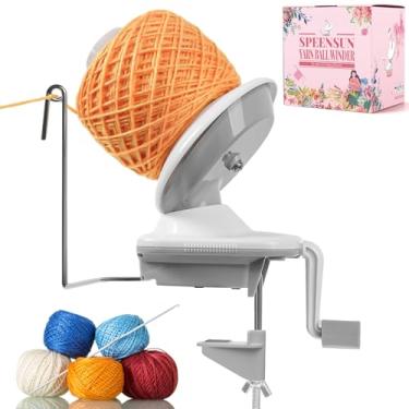 Imagem de SPEENSUN Enrolador de fios, enrolador de fios para crochê, 100 ml, enrolador de esferas de fio fácil de instalar e eficientemente com baixo ruído, giratório de fio para amantes de crochê e tricô para
