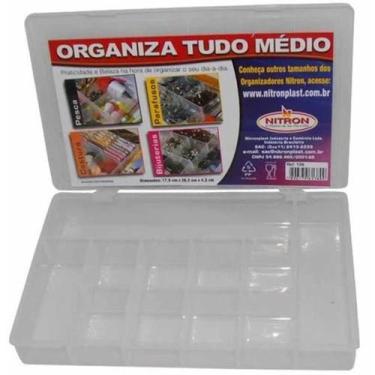 Imagem de Caixa Organizadora Organiza Tudo 11 Divisórias Transparente - Nitron