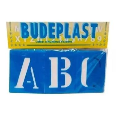 Imagem de letra número vazado molde pintura plastico tamanho 65 Mm budeplast - b