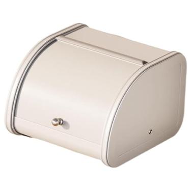 Imagem de IEUDNS Caixa de pão, porta-chaves, recipiente, armazenamento multiuso, suporte para pão, produtos de panificação, diversos, entrada, cafeteria, Branco 25x26x17cm