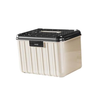 Imagem de ＫＬＫＣＭＳ Recipiente de armazenamento com trava, recipiente de armazenamento com tampa, organizador de brinquedos infantis, estojo para família, quarto, 36.2 X 28.5 X 25.7