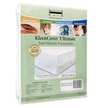 Imagem de Mattress Safe Capa de colchão KleenCover Ultimate - Queen, serve para 60 x 80 e 23 a 38 cm (P), impermeável, hipoalergênico, proteção certificada contra percevejos, respirável, barreira protetora