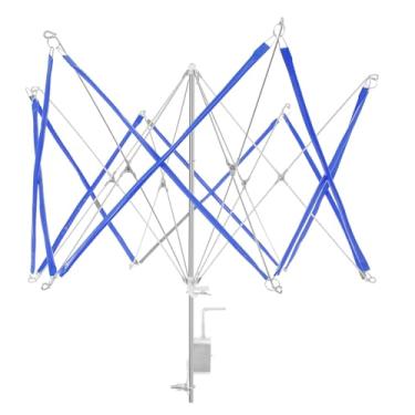Imagem de FALESOUL Enrolador de fios Swift Enrolador de bolas de tricô Suporte de fio dobrável e portátil bola de fio rápida de grande capacidade para crochê, girador de fios para fazer bolos de mesa, suporte