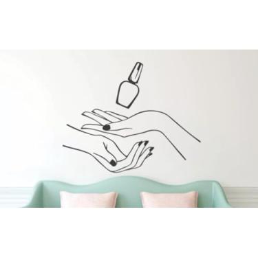 Imagem de Adesivo Decorativo De Parede Salão Beleza Manicure Esmalte