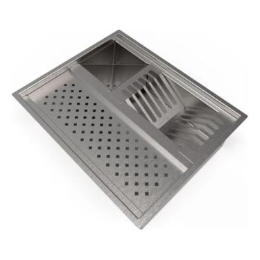 Imagem de Escorredor de Louças Embutir em Inox SUS304 Gourmet Design Moderno Durável e Anticorrosivo