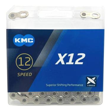 Imagem de 2X Corrente Kmc X12 Silver Prata 126 Elos 12V 1X12V Mtb Spee