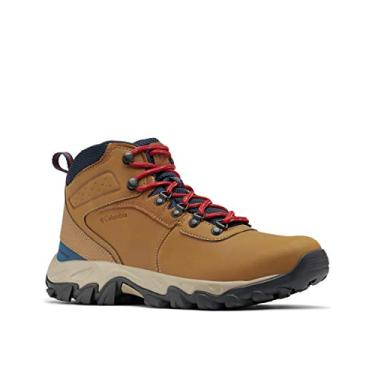 Imagem de Columbia Newton Ridge Plus II Bota masculina impermeável para caminhada, Marrom claro, veludo vermelho, 41