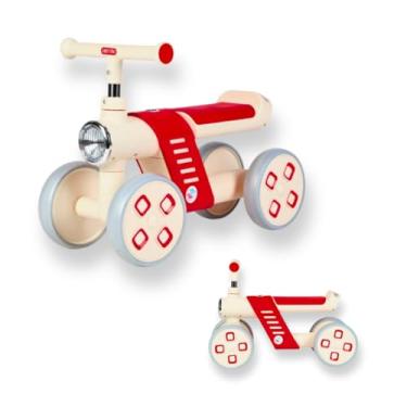 Imagem de Mini Bicicleta Bike de Equilíbrio Criança Infantil, 4 Rodas, Branco e Azul/Vermelho (Vermelho)