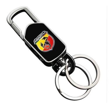 Imagem de Chaveiro Para Fiat Abarth Logo Colorida Giratório Punto - P - Lualki S