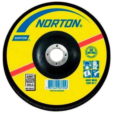 Imagem de Disco de Desbaste para Metal 4.1/2" Norton 115x5x22,22mm - BDA50
