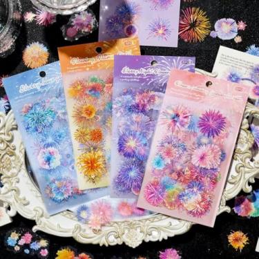 Imagem de Conjunto de adesivos de scrapbook de 190 fogos de artifício brilhantes à prova d'água e transparentes adequados para cartões, garrafas de água, álbuns de fotos, agendas, envelopes, cadernos e