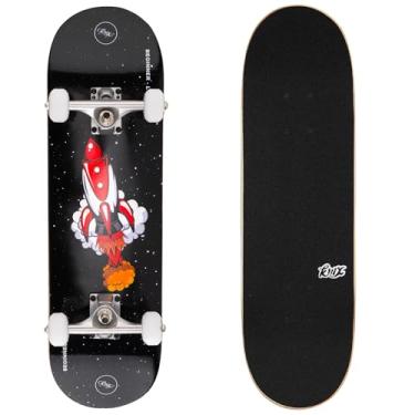 Imagem de KMX Skate completo de 69,8 cm x 19,7 cm para iniciantes, deck côncavo de bordo canadense de 7 camadas | Caminhões de liga de alumínio | Skate de 27,5 polegadas para meninos, meninas, crianças
