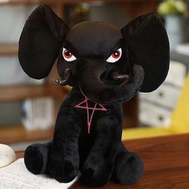 Imagem de Brinquedo de pelúcia infantil Lobo Preto de pelúcia - Muye Trading