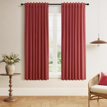 Imagem de Cortinas Guken Blackout Red 160 cm de comprimento, 2 painéis, conjunto