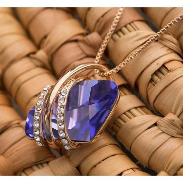 Imagem de Colar de pingente de pedra de desejo com cristal de pedra de nascem, 1