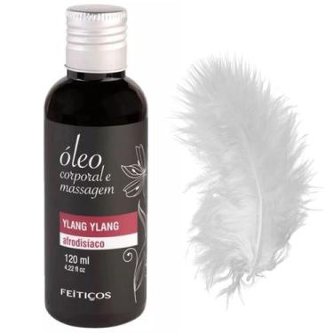 Imagem de Kit Massagem Corporal Óleo Ylang Relaxante e Pena Sensorial - Enaltece