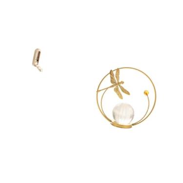 Imagem de Fenteer Organizador de Gancho de Parede Dobrável com Escultura de Bola de Cristal, Estatueta de Metal, Enfeite de Mesa para Banheiro, Armário, Corredor, Larei