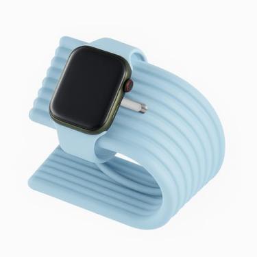 Imagem de KingShield FlexStand Suporte de Carregador para Apple Watch Ultra 1/2/3, Series 6/7/8/9/10/11 (Não acompanha carregador) Azul