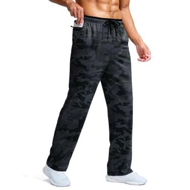Imagem de Calças de treino masculinas Pudolla, casuais, elásticas, pretas