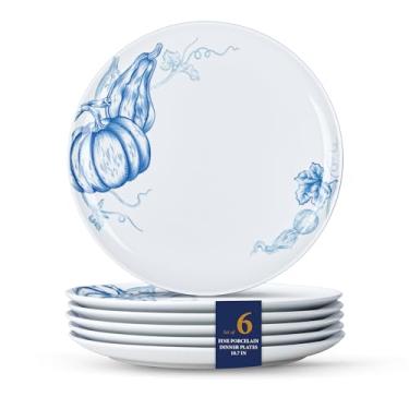 Imagem de Prato de porcelana (27 cm - Jardim doméstico - Conjunto de 6)