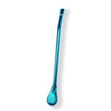 Imagem de Canudo de Inox Chimarrão 19cm -  Reutilizável - CAN.U.DO, Azul