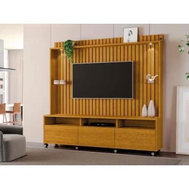 Imagem de Home Tv Ripado Absoluto 60 Polegadas 190x190cm 8 Rodizios - Carmolar, 