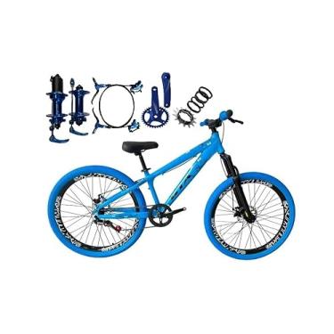 Imagem de Bicicleta Aro 26 Gta Rebel Freeride Single Cubo K7 Barulhento Freio Hidraulico Rodas Vmaxx Pneu Flame (Azul, 14)