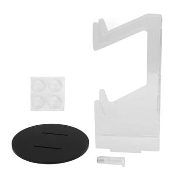 Imagem de Game Controller Holder Acrylic Durable Stable Space Saving Display Stand for Gaming Desk Accessories and Gifts 23.3x14cm (Transparent and Black Rounded Bottom)